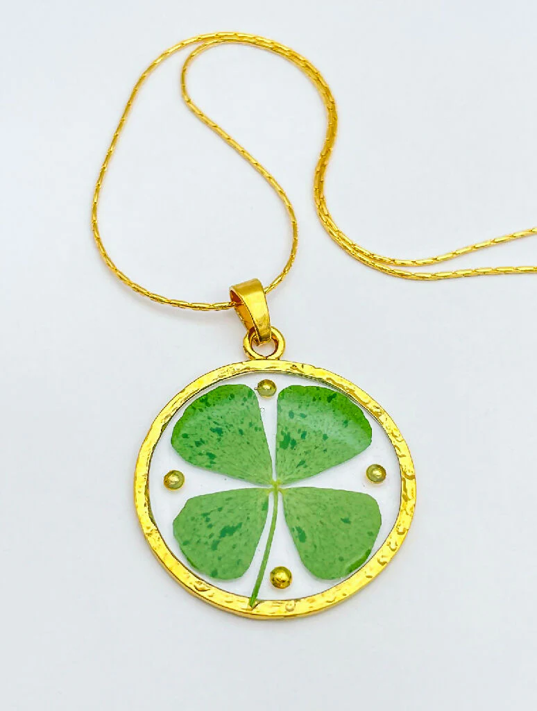 Necklace with good luck four-leaf clover - Image 7