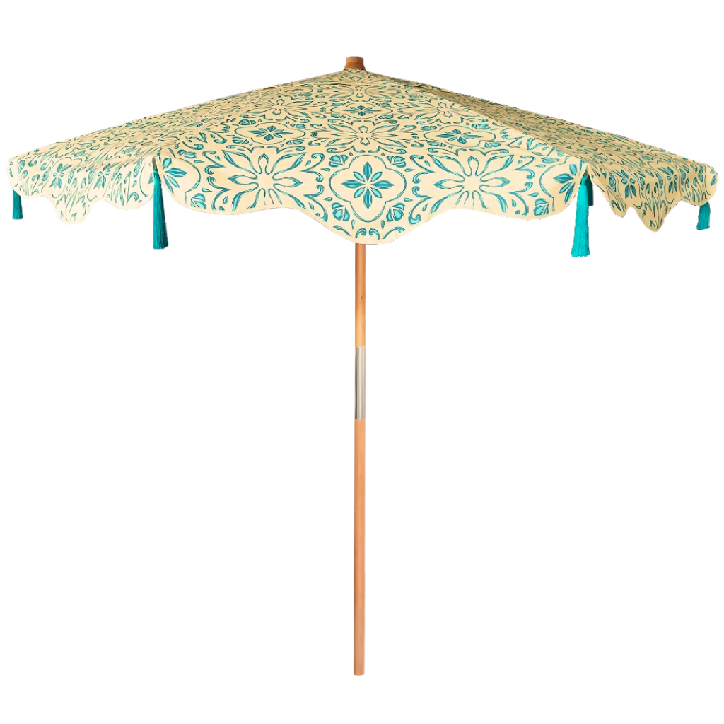 London Blue 2.2m Premium Outdoor Solid Wood Parasol Umbrella - Image 4