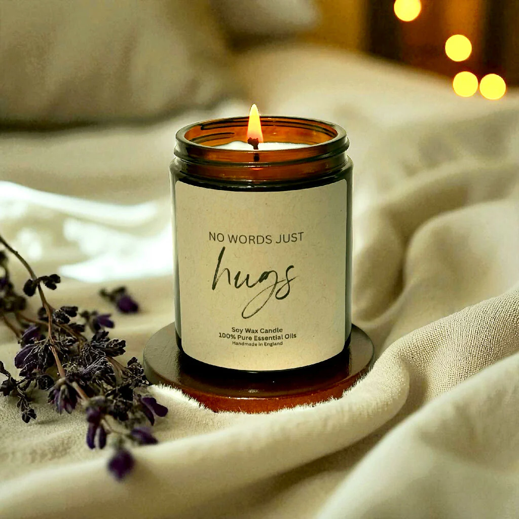 No Words Just Hugs - Sympathy Candle - Aromatherapy Candle - Image 10