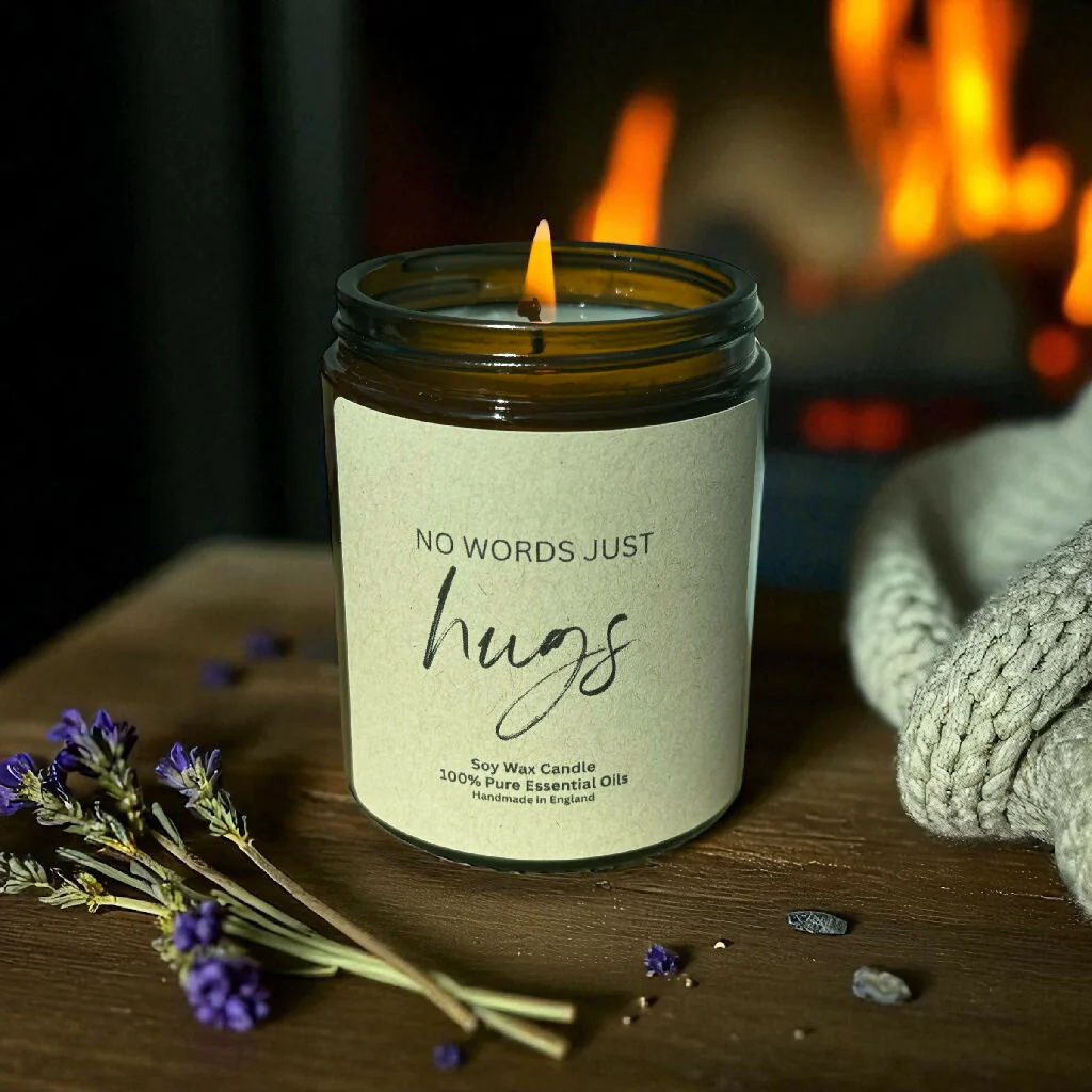 No Words Just Hugs - Sympathy Candle - Aromatherapy Candle - Image 12