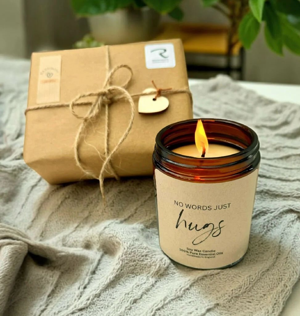 No Words Just Hugs - Sympathy Candle - Aromatherapy Candle - Image 3