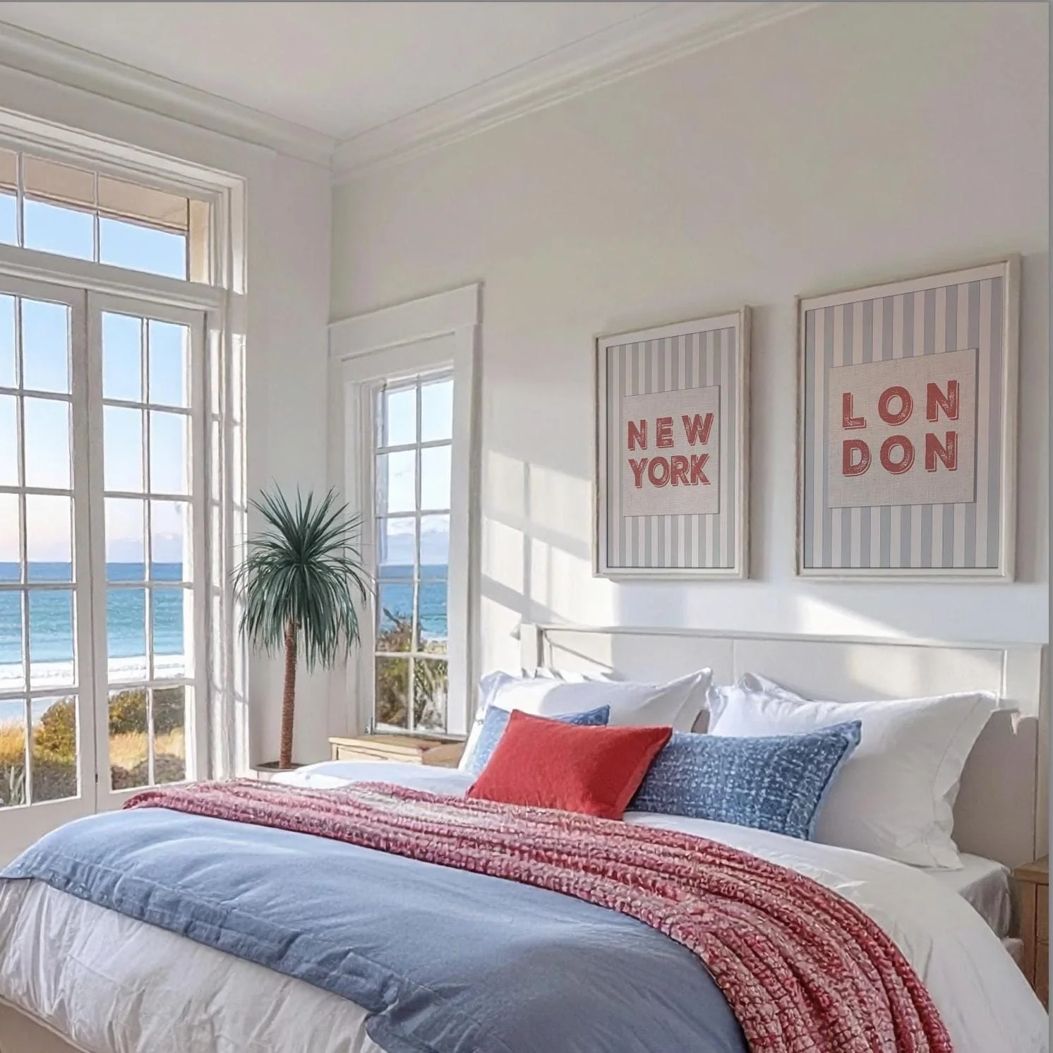 NYC Print Contemporary Wall Art New York Graphic Striped Artwork - Image 4