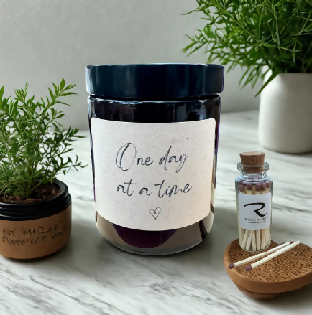 One day at a time - Sympathy Gift - Aromatherapy Candle - Image 8