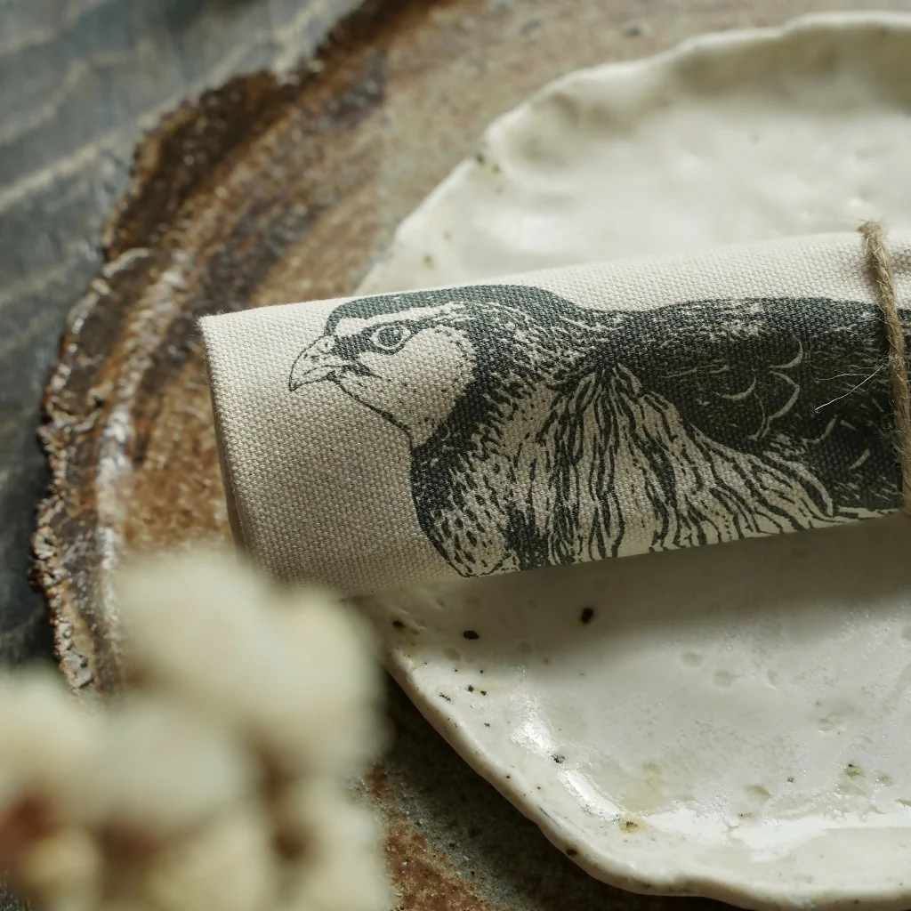 Organic Cotton Game Birds Napkin – Boxed Set of 6 - Image 3