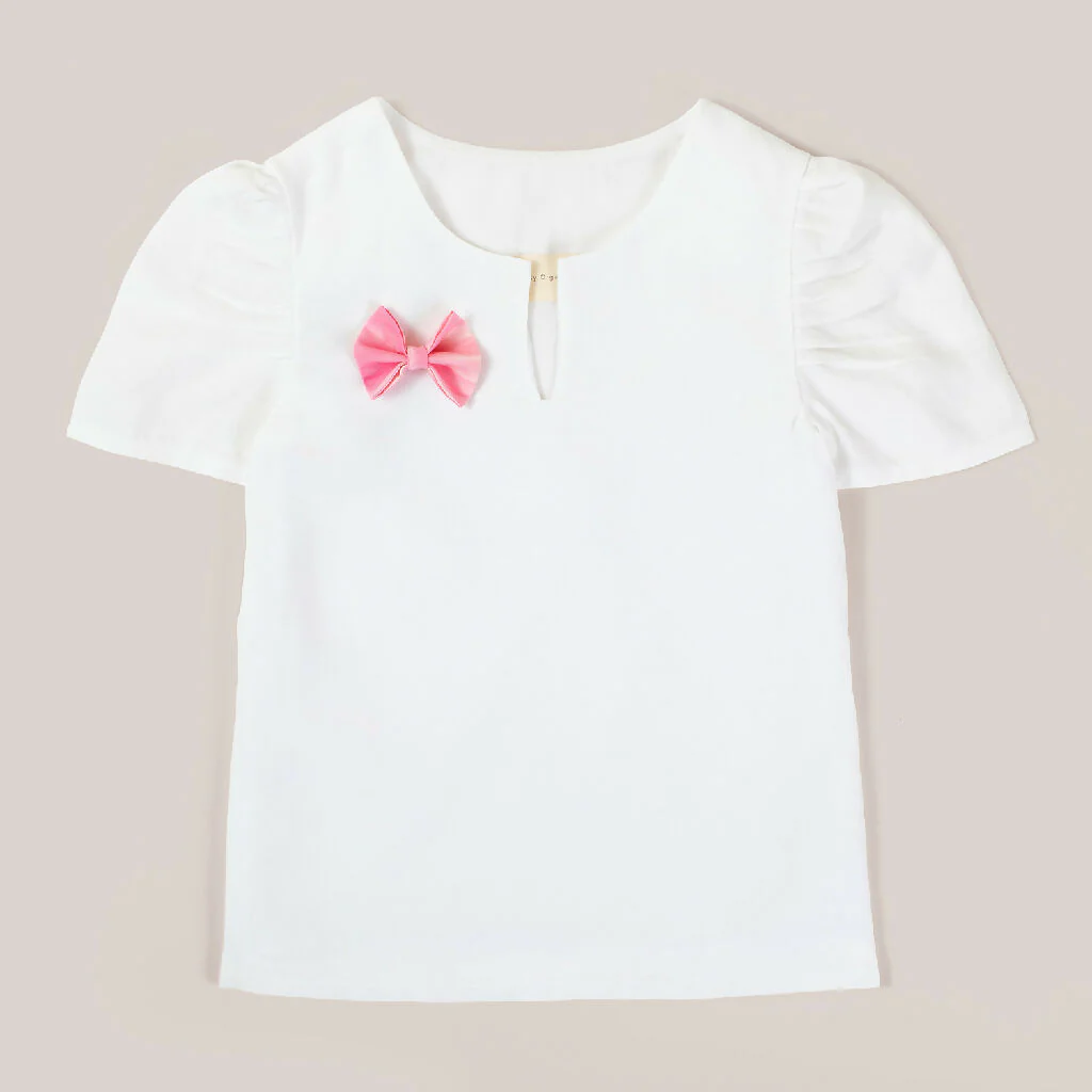 Organic Linen V-neck Blouse with Ruffle Sleeves - Image 5