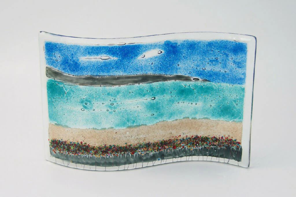 Orkney Fused Glass Large Wave - Image 6