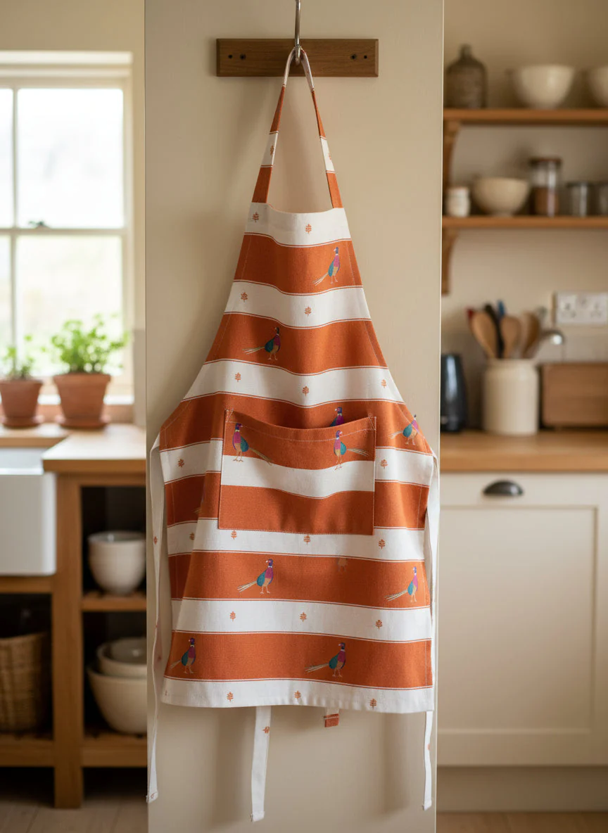 Pheasant Design Apron in 4 colours