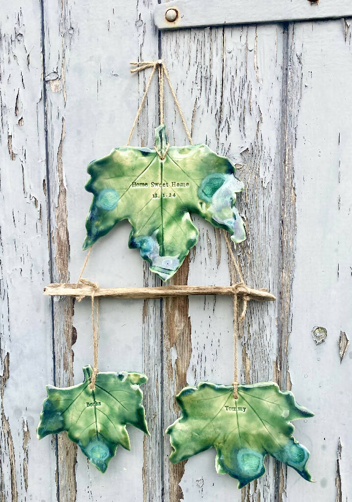 Our Family Wall Hanging - Hand Sculpted Personalised Nature Ceramic Wall Hanging MADE TO ORDER - Image 4
