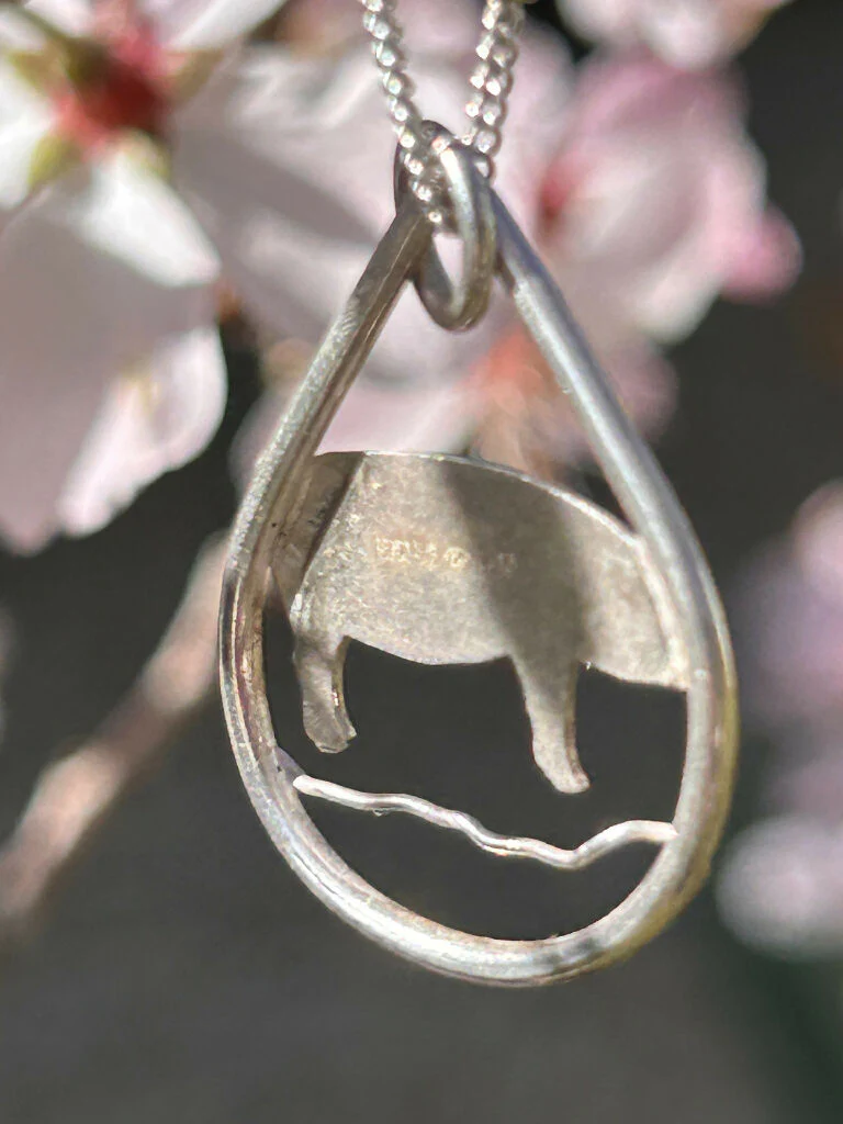 Pig silver hand made Necklace - Image 4