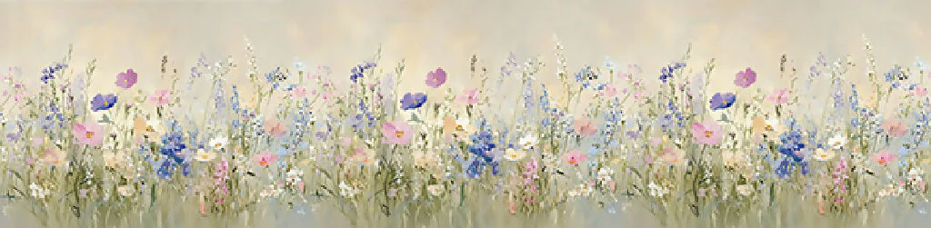 Pastel Wildflower Floral Lampshade - Image 3