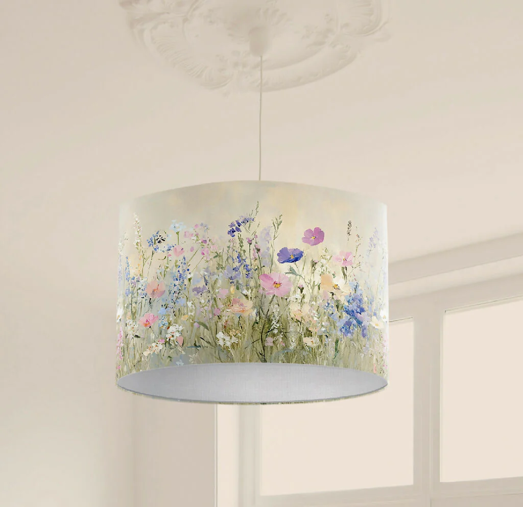 Pastel Wildflower Floral Lampshade - Image 5