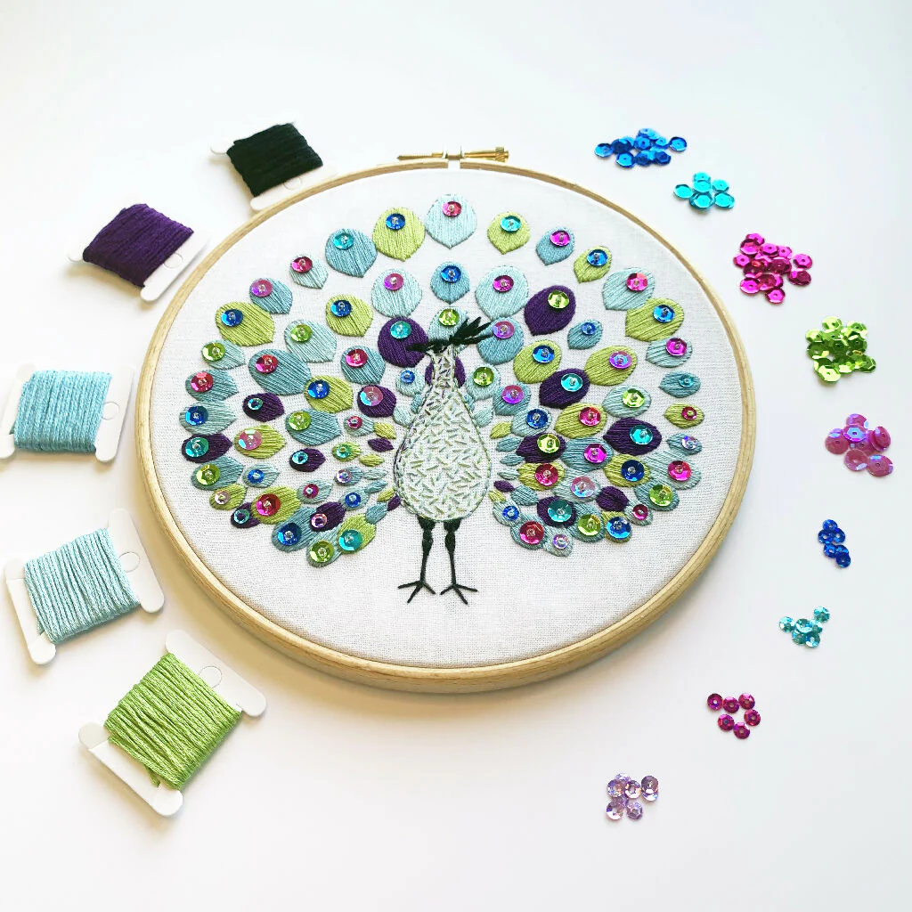 Peacock Embroidery Kit - Image 5