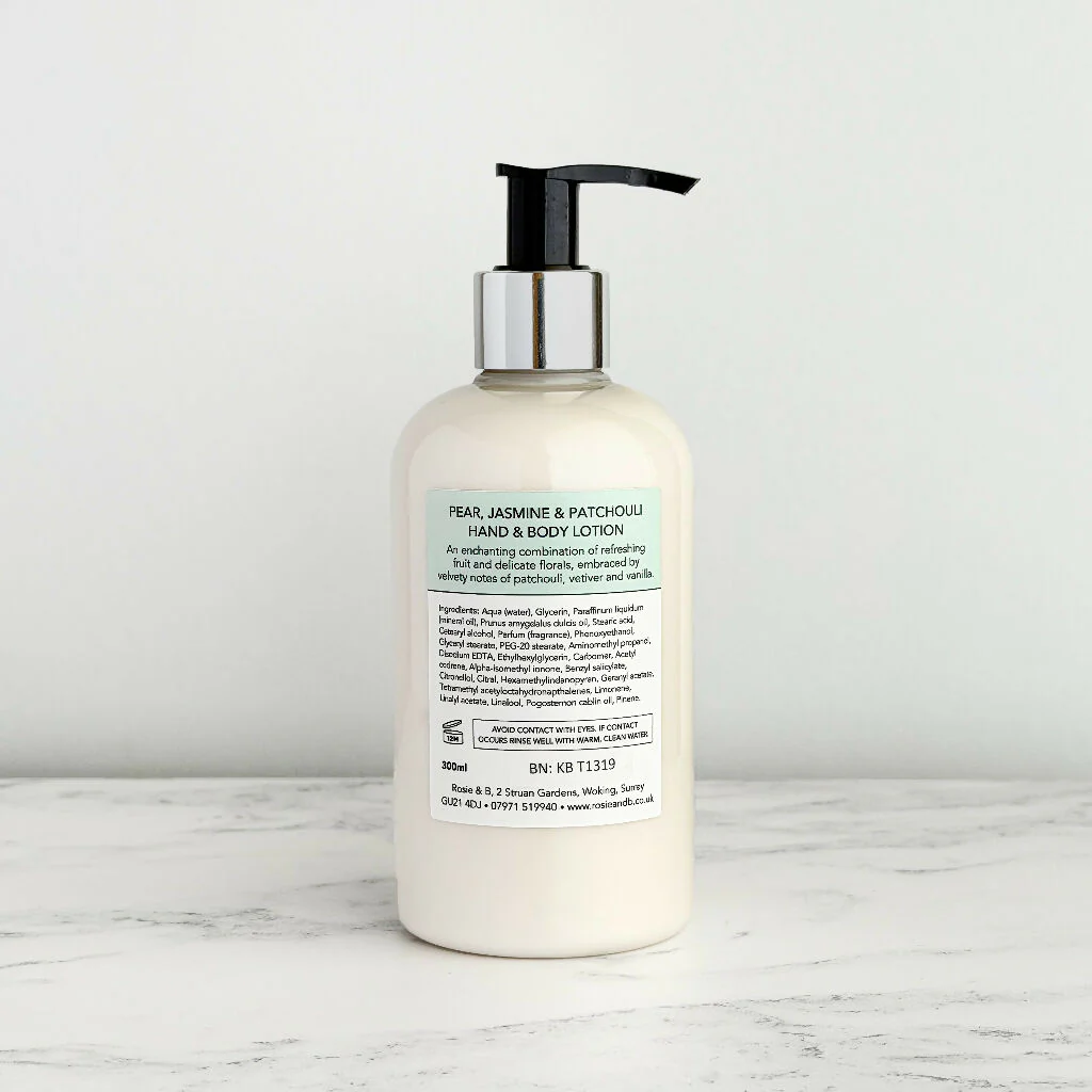 Pear, Jasmine & Patchouli Hand & Body Lotion - Image 2