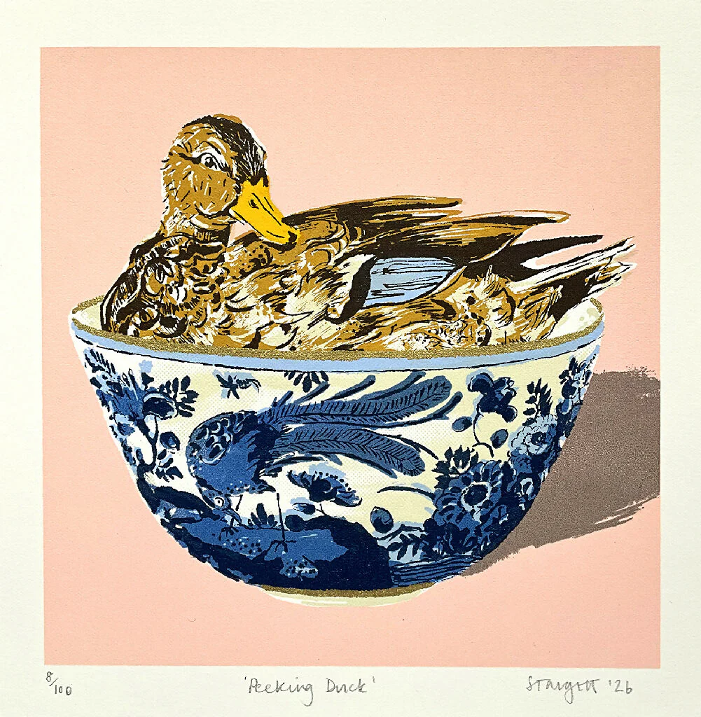 'Peeking Duck' Handpulled Limited Edition Screenprint - Image 2
