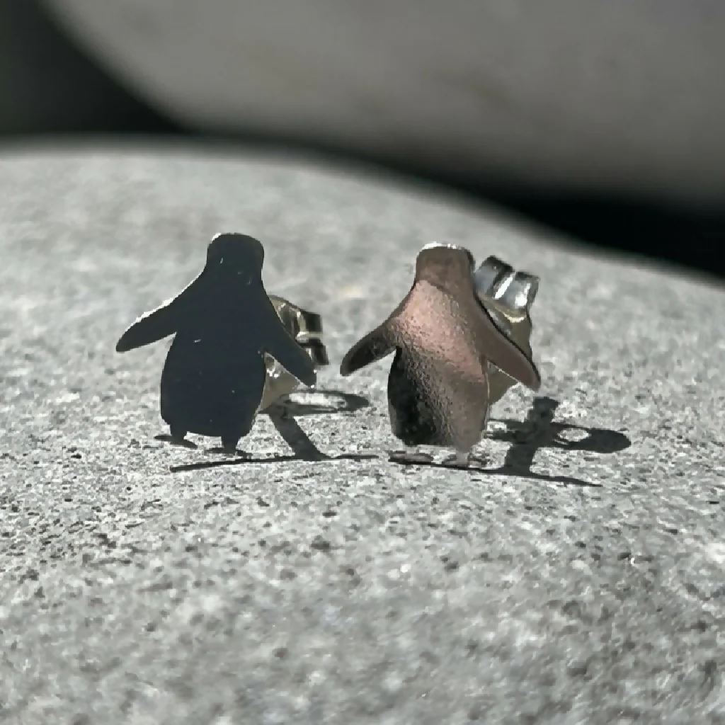 Penguins Silver Earrings