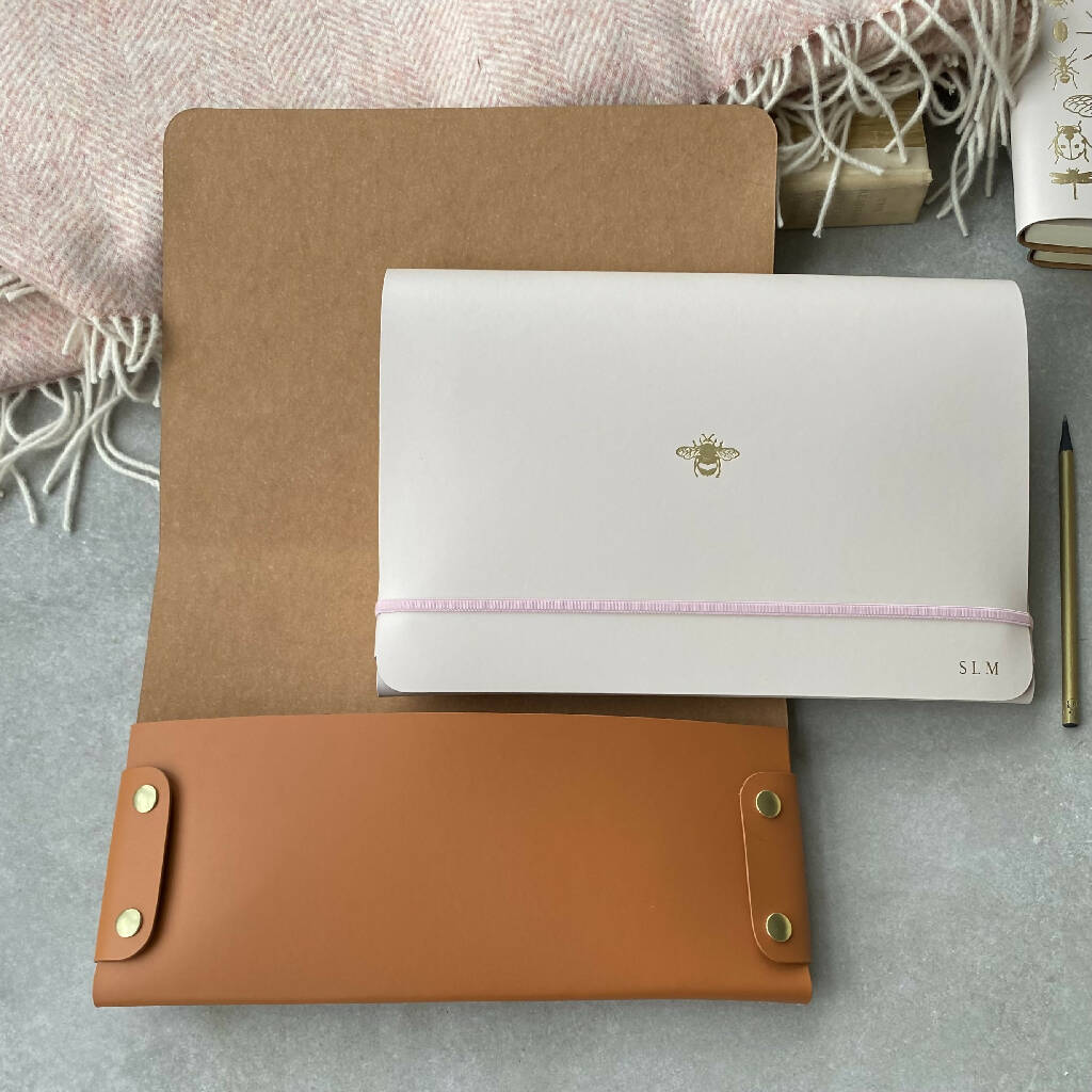 Personalised A4 Portfolio with Bee Motif - Image 4
