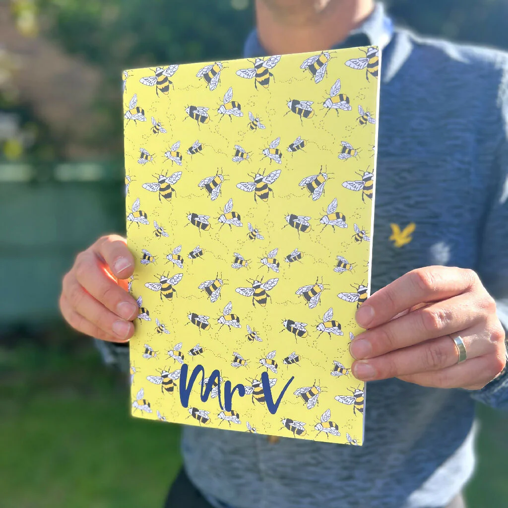 Personalised Bee Journal Drawing Notebook - Image 4
