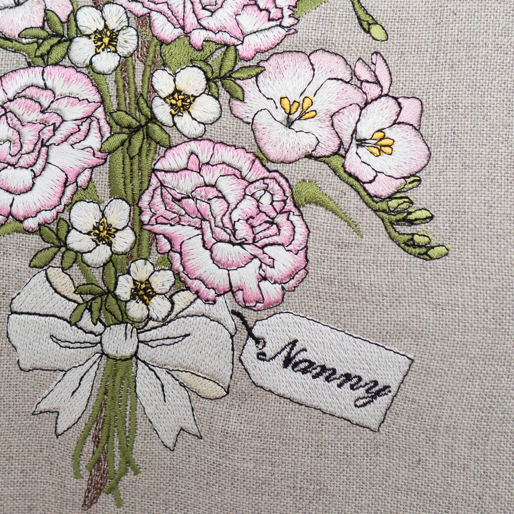 Personalised Bouquet for Mother Figures Cushion - Image 4