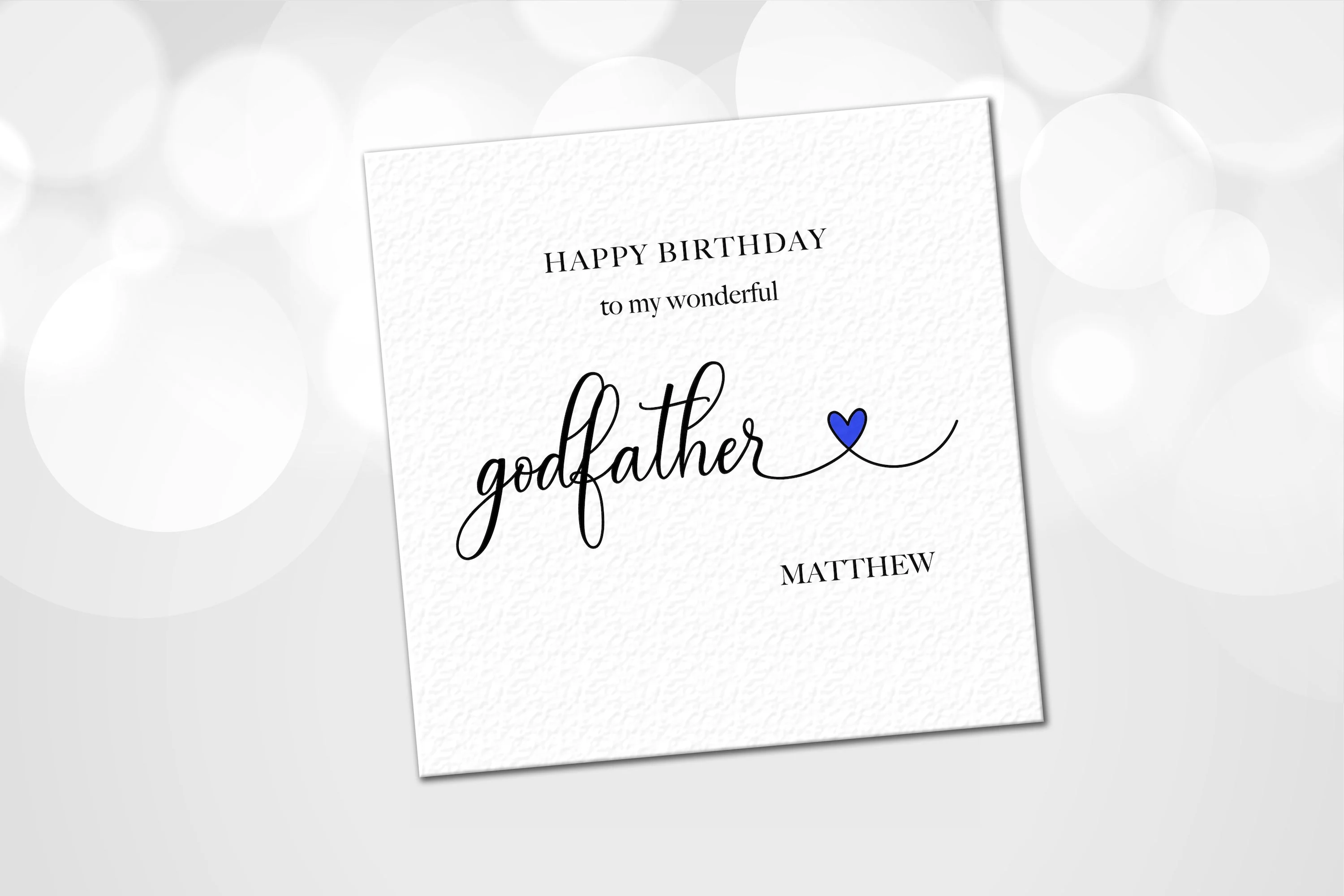 Personalised Godfather Birthday Card