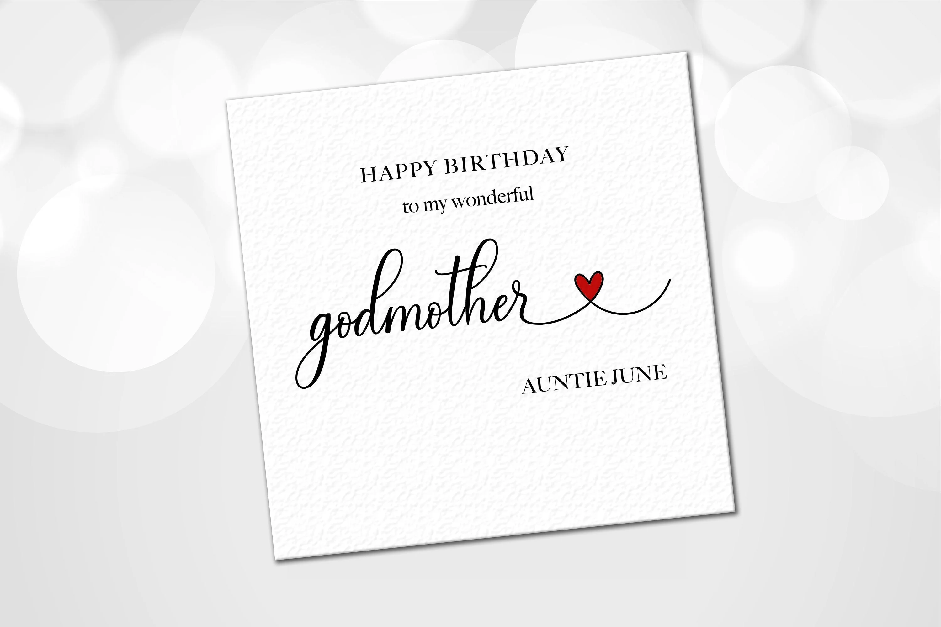 Personalised Godmother Birthday Card