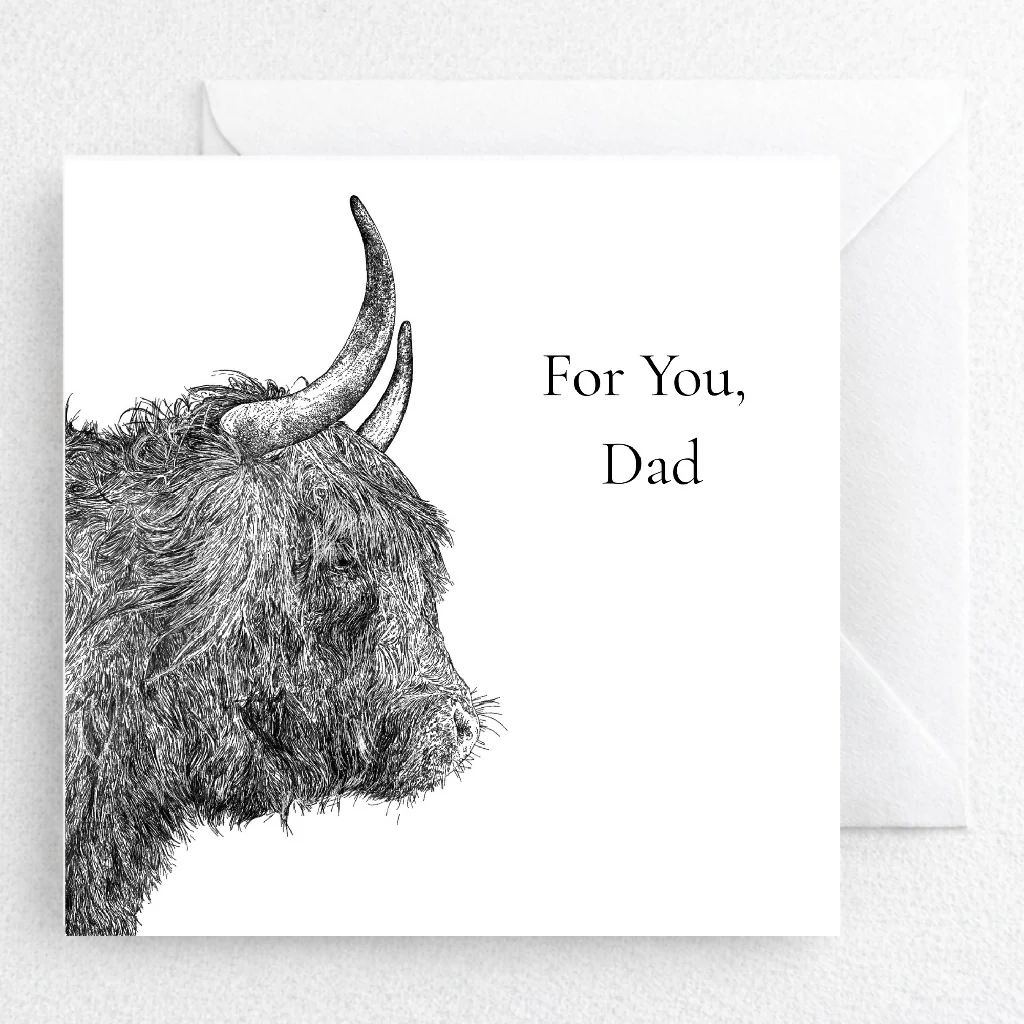 Personalised Highland Cow Father's Day Card - Image 3