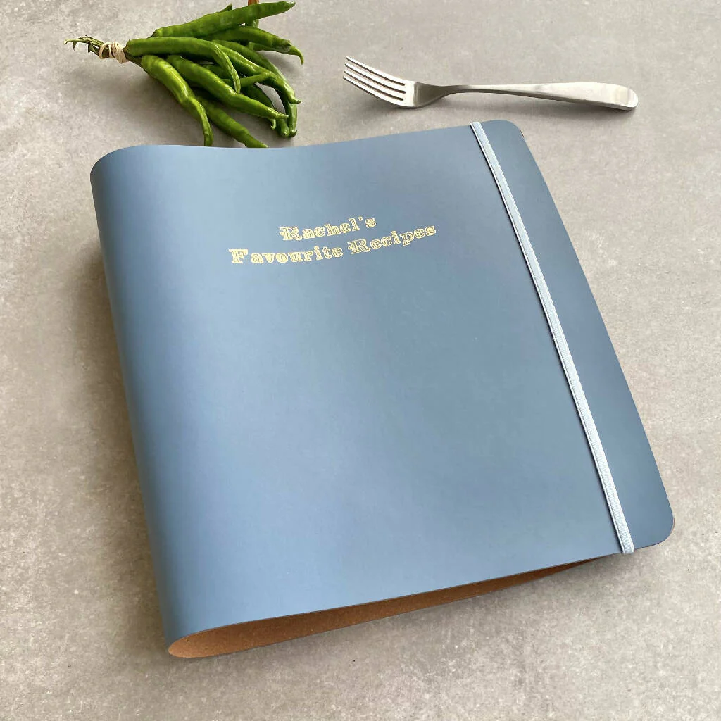 Personalised Recycled Leather Recipe Ring Binder