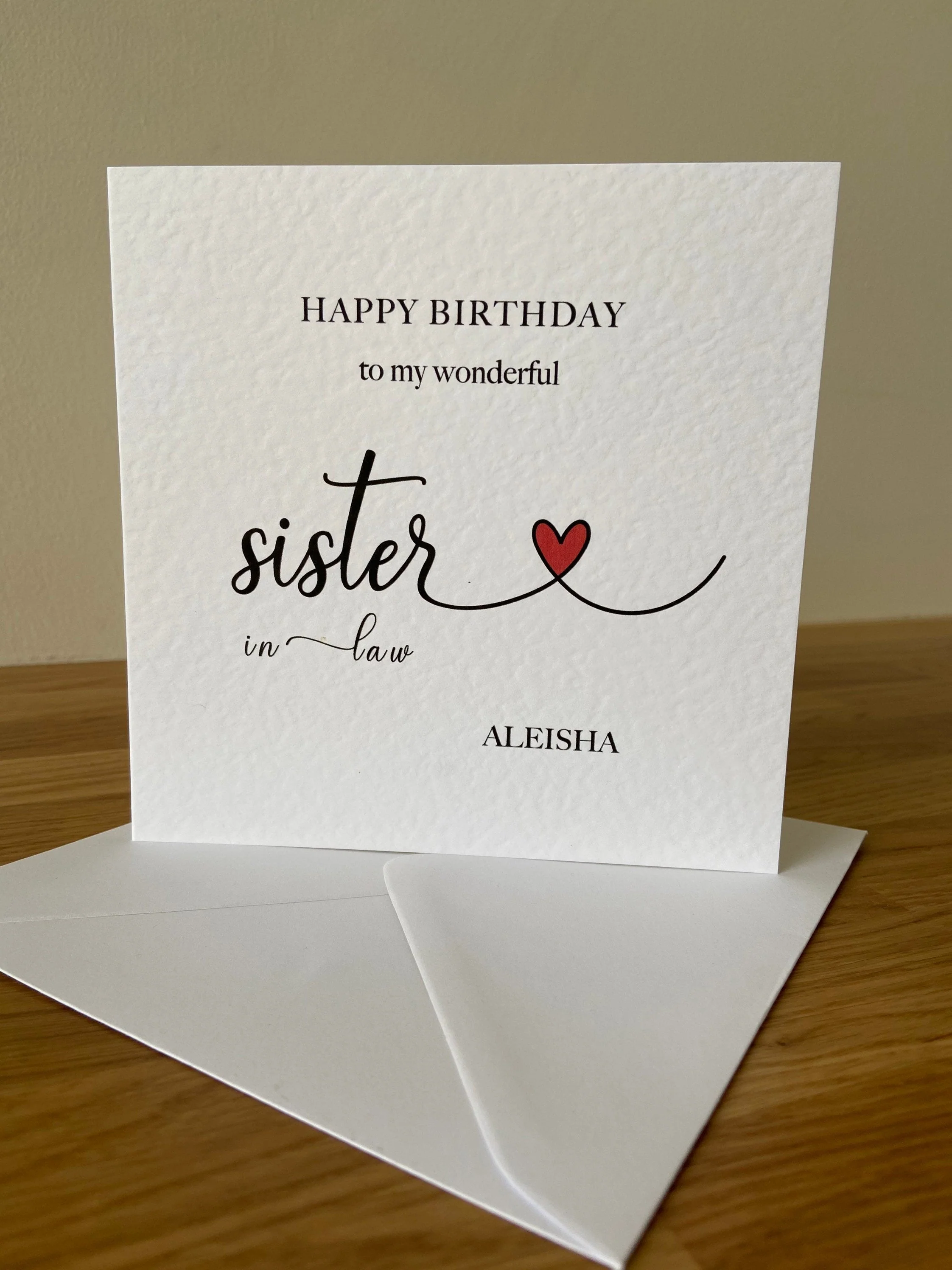 Personalised Sister-in-law Birthday Card - Image 3