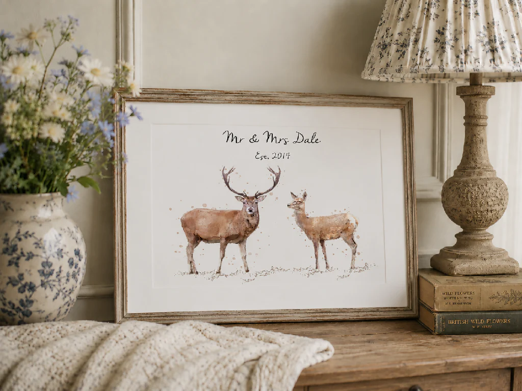 Personalised Stag & Doe Print