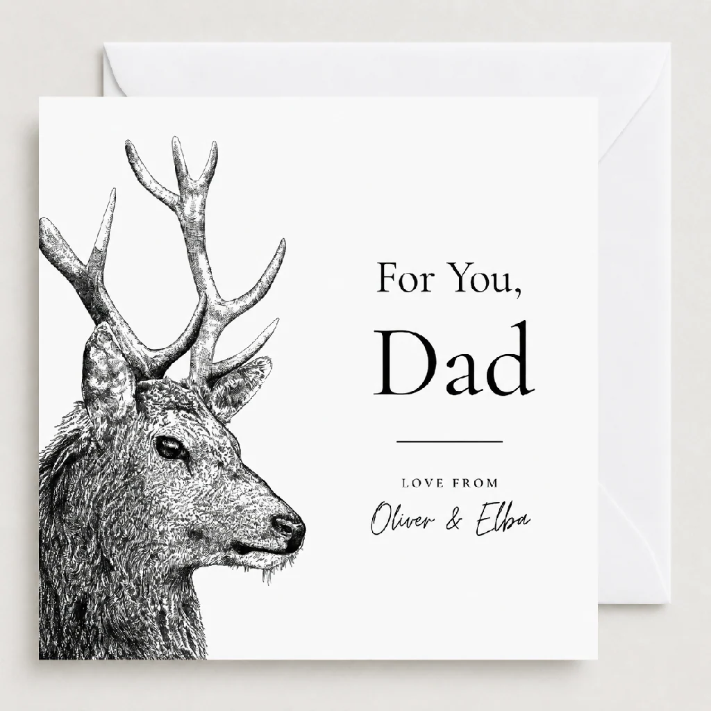 Personalised Stag Fathers Day Card