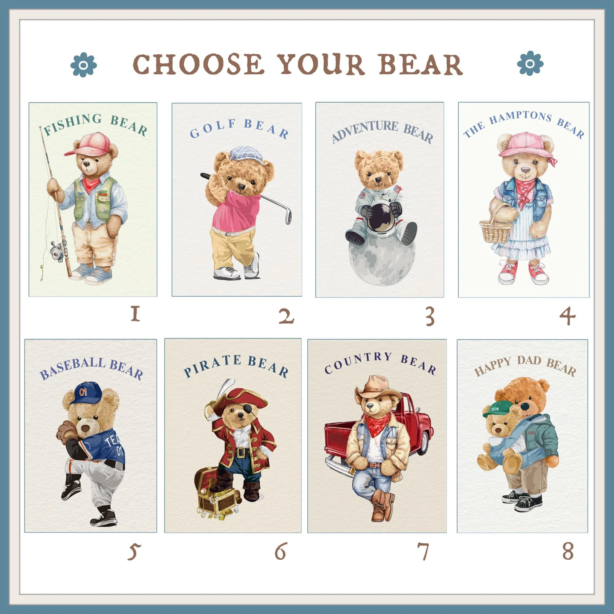 Personalized Tote Bear Bag Cotton Tote Bear Beach Tote, Hamptons Aesthetic Preppy Bag Coastal Grandma - Image 3