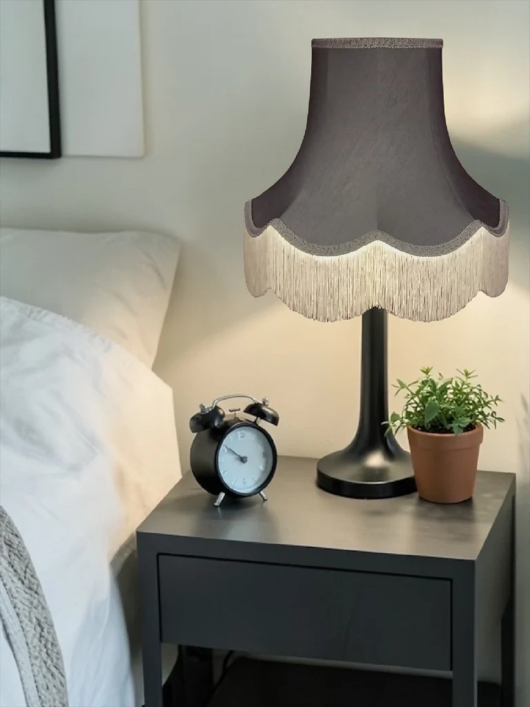 Pewter grey fabric lampshades - Available in 8 sizes - Image 3