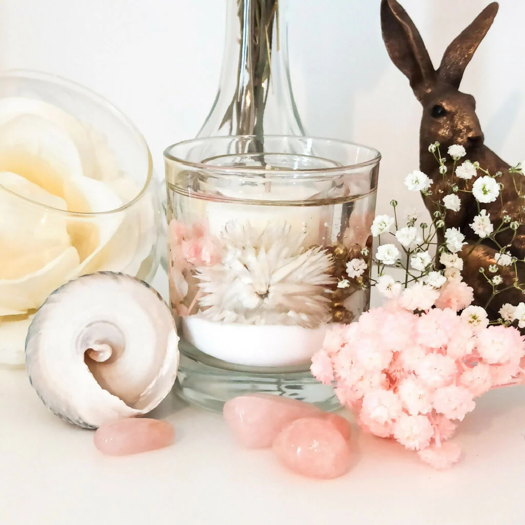 PINK CHAMPAGNE REFILLABLE BOTANICAL SCENTED CANDLE - Image 6