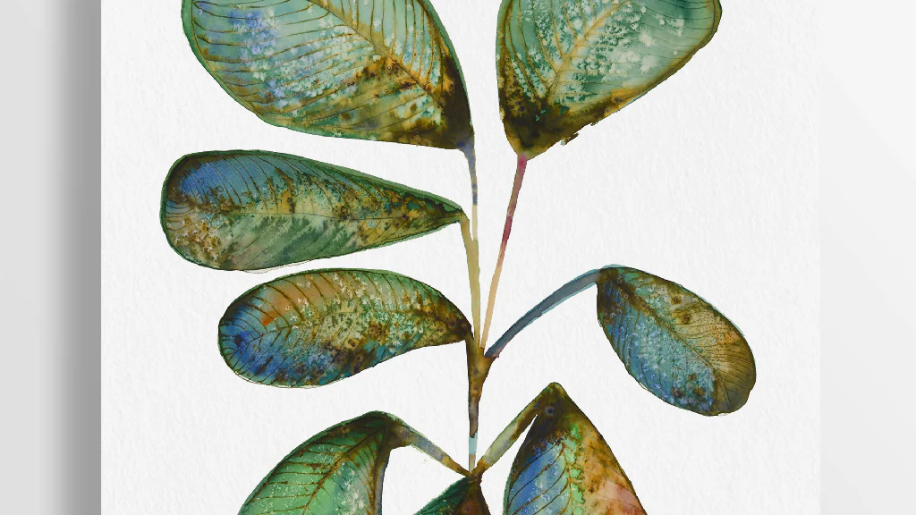 Plant Ink & Watercolour Giclée Fine Art Print - Image 3