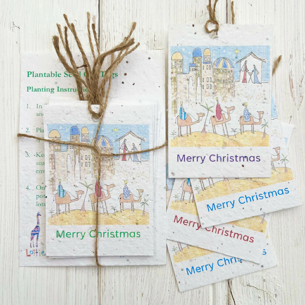 Plantable Seed Card Christmas 'Following the Star Gift Tags - Image 2