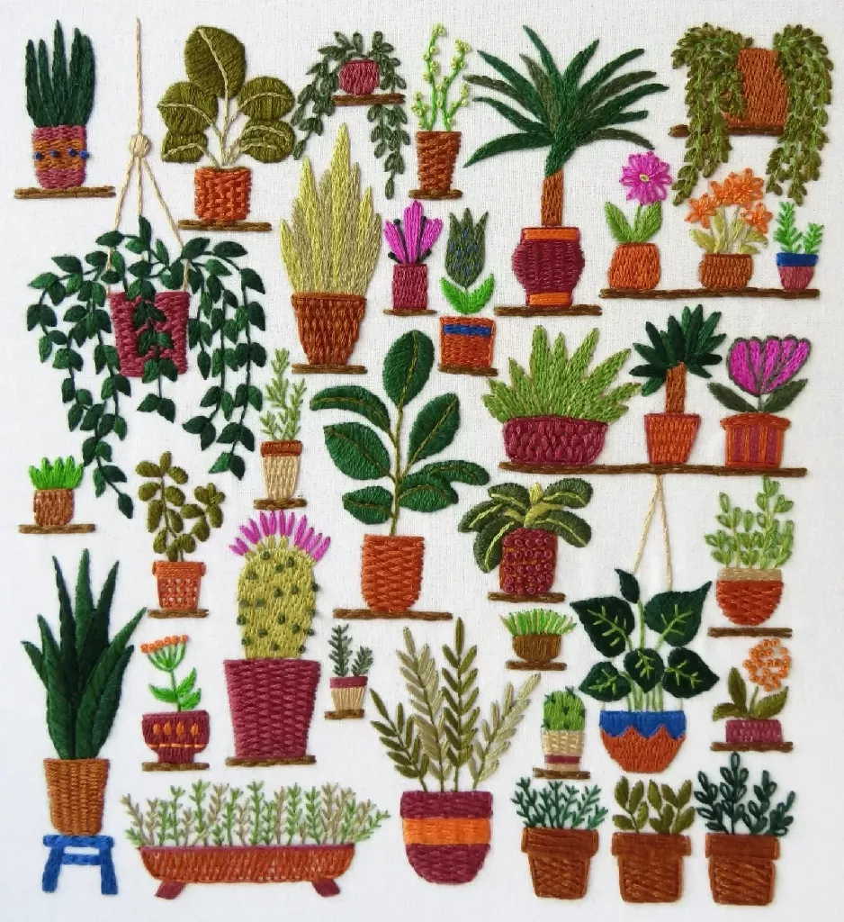 Plantopia Modern Hand Embroidery Kit - Image 8