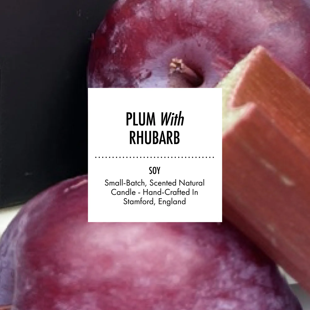 Plum With Rhubarb - Scented Soy Candle - Image 3