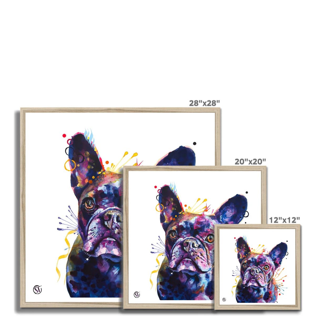 Poppy the Frenchie (French Bulldog) Framed Print - Image 9
