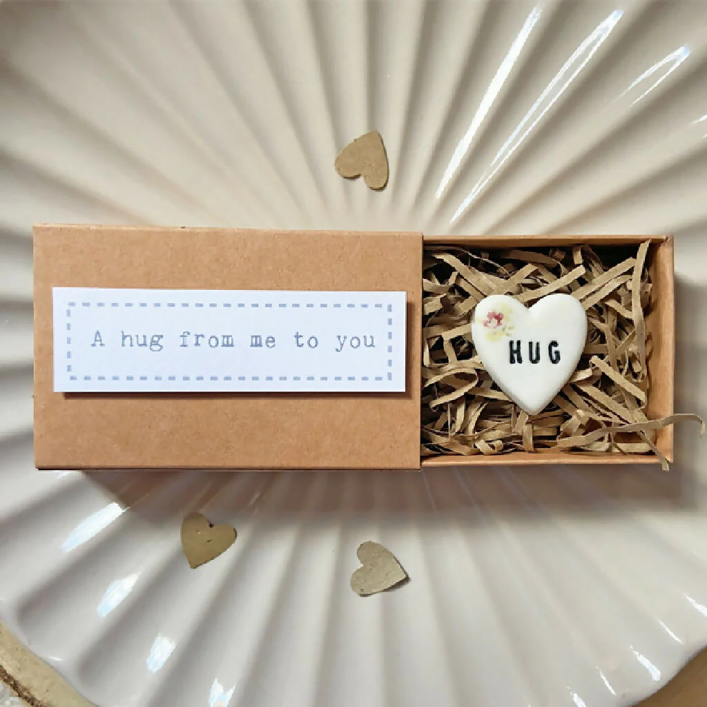 Porcelain Matchbox Token A Hug From Me To You - Image 2