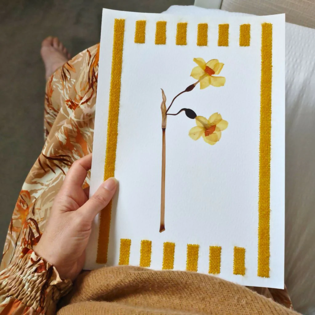 Pressed Daffodils Embroidery - Image 3