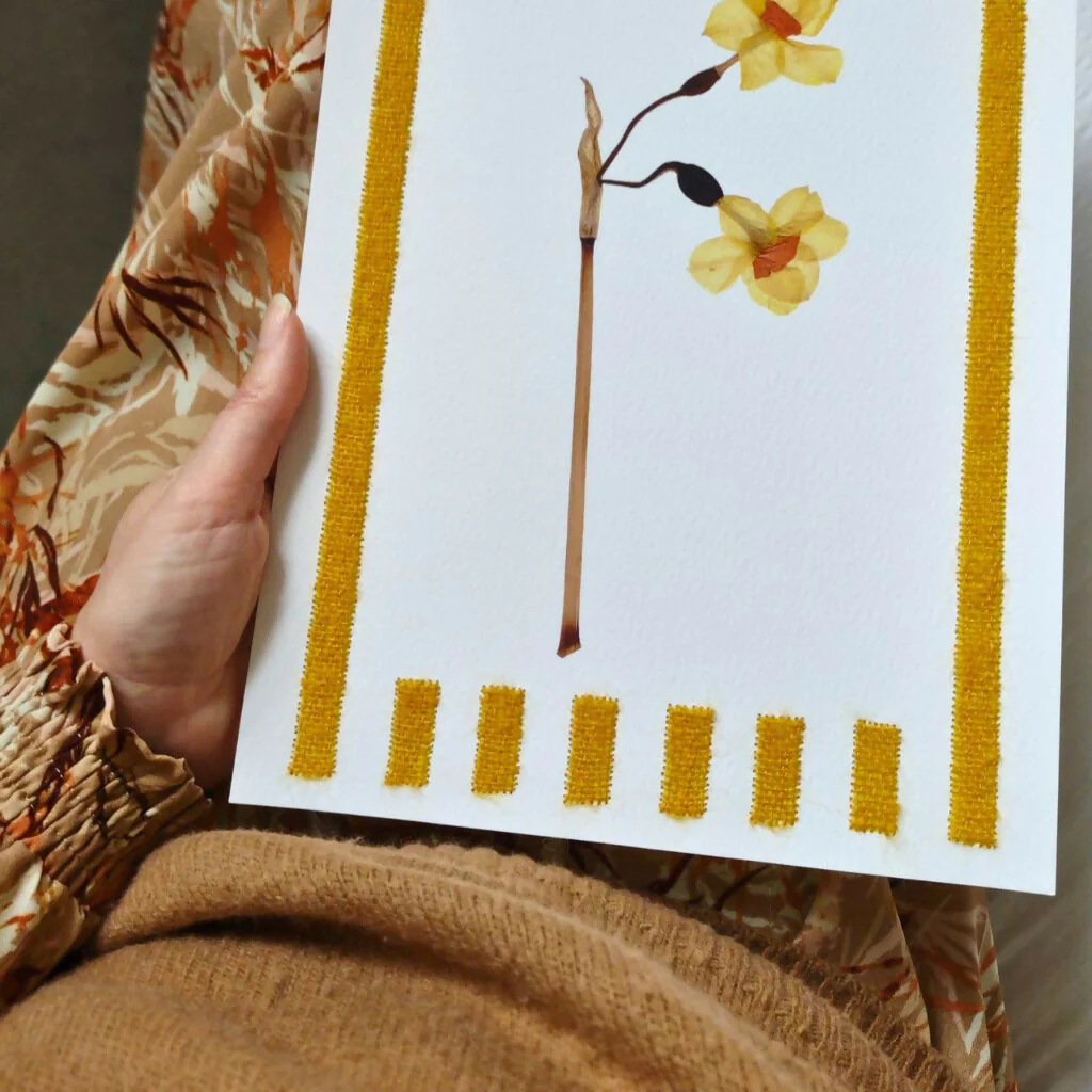 Pressed Daffodils Embroidery - Image 4