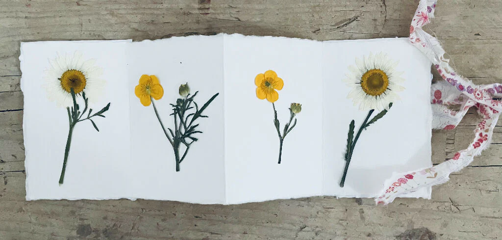 Pressed flower Keepsake concertina cards - Image 4