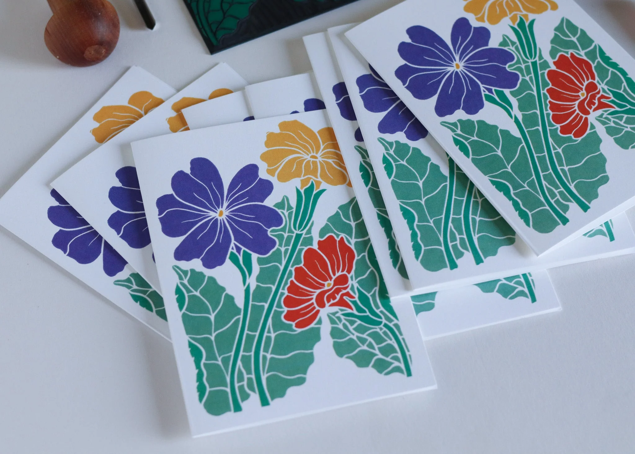 Primroses in Spring | Set of 8 Notecards & Envelopes - Image 4