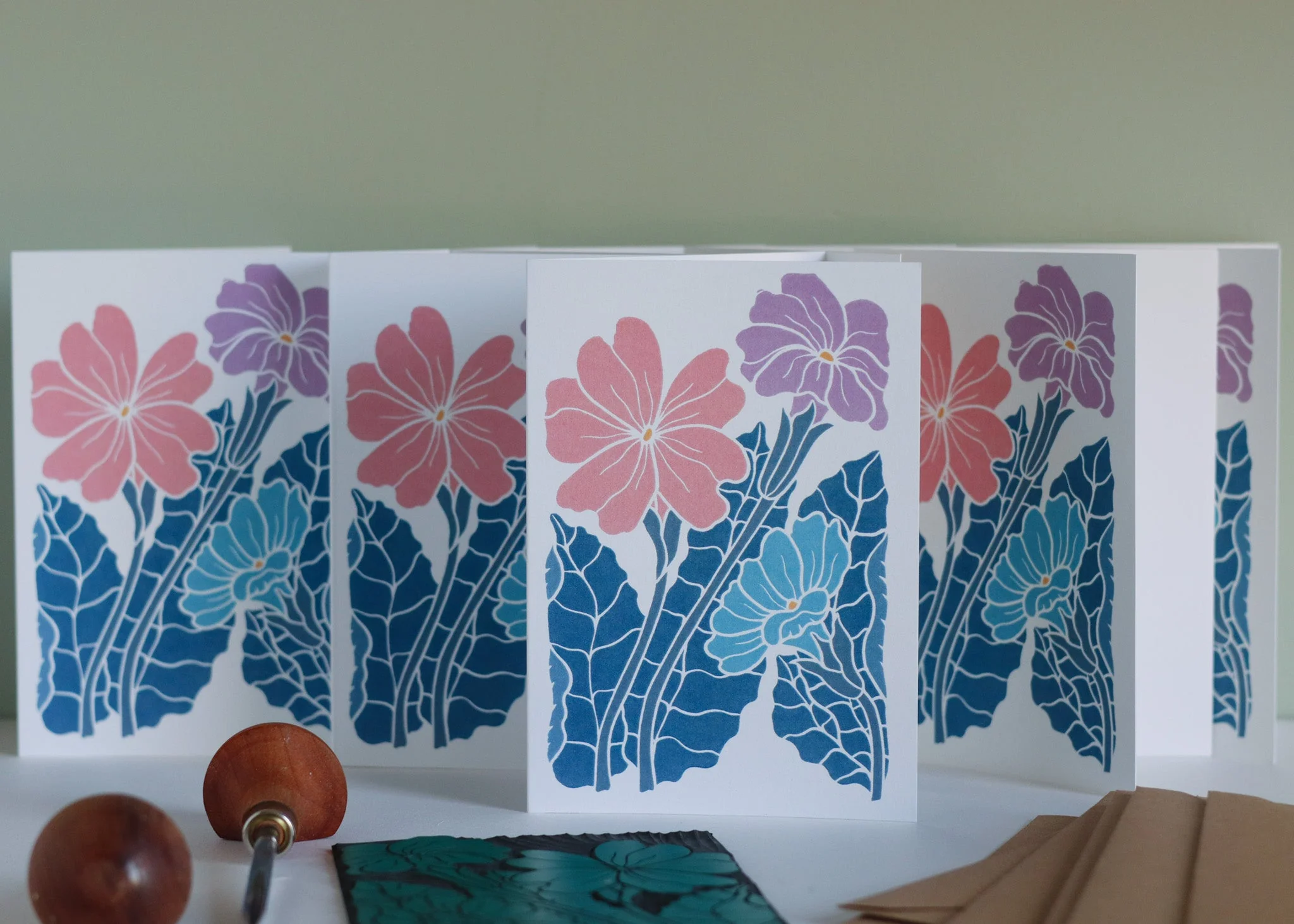 Primroses in the Moonlight | Set of 8 Notecards & Envelopes - Image 2
