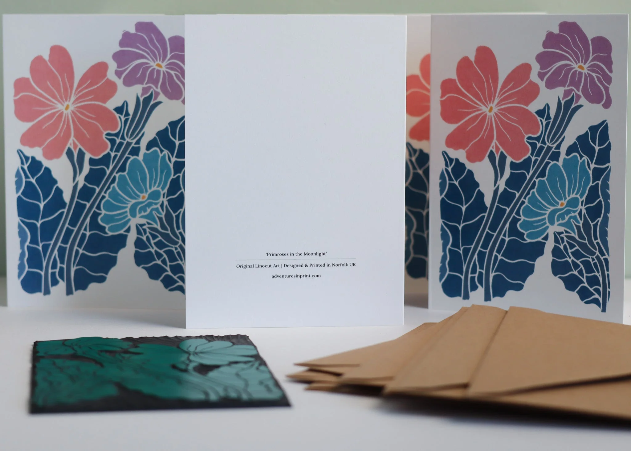 Primroses in the Moonlight | Set of 8 Notecards & Envelopes - Image 3