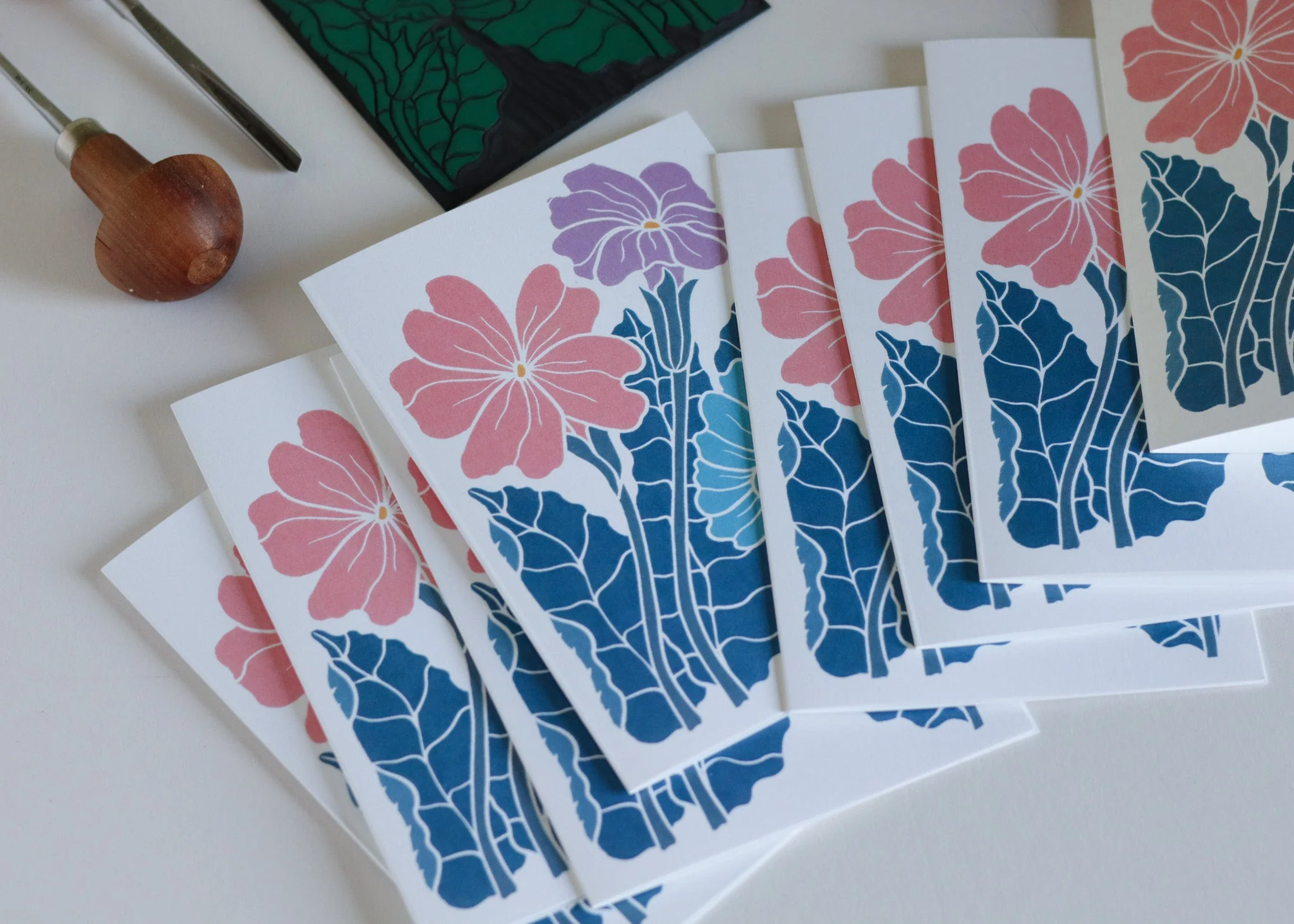 Primroses in the Moonlight | Set of 8 Notecards & Envelopes - Image 4