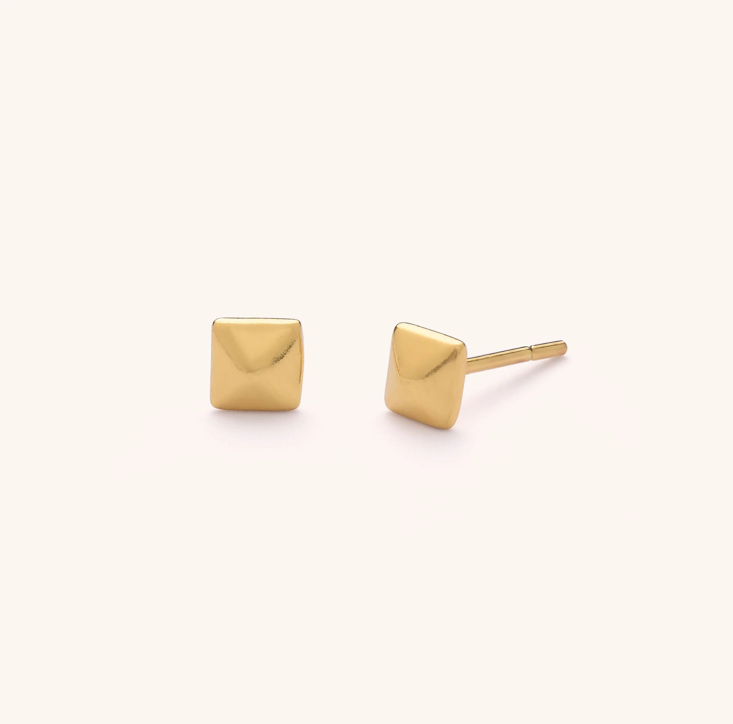 Pyramid Stud Earrings - Image 3