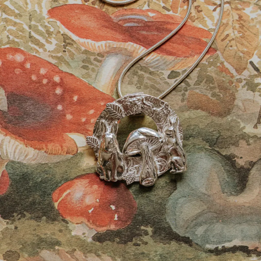 Rabbit & Toadstool Pendant - Image 3