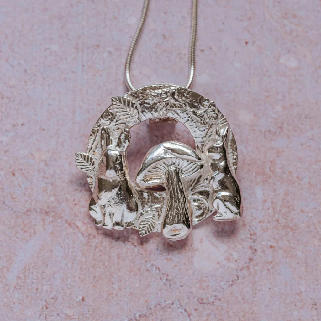 Rabbit & Toadstool Pendant - Image 4