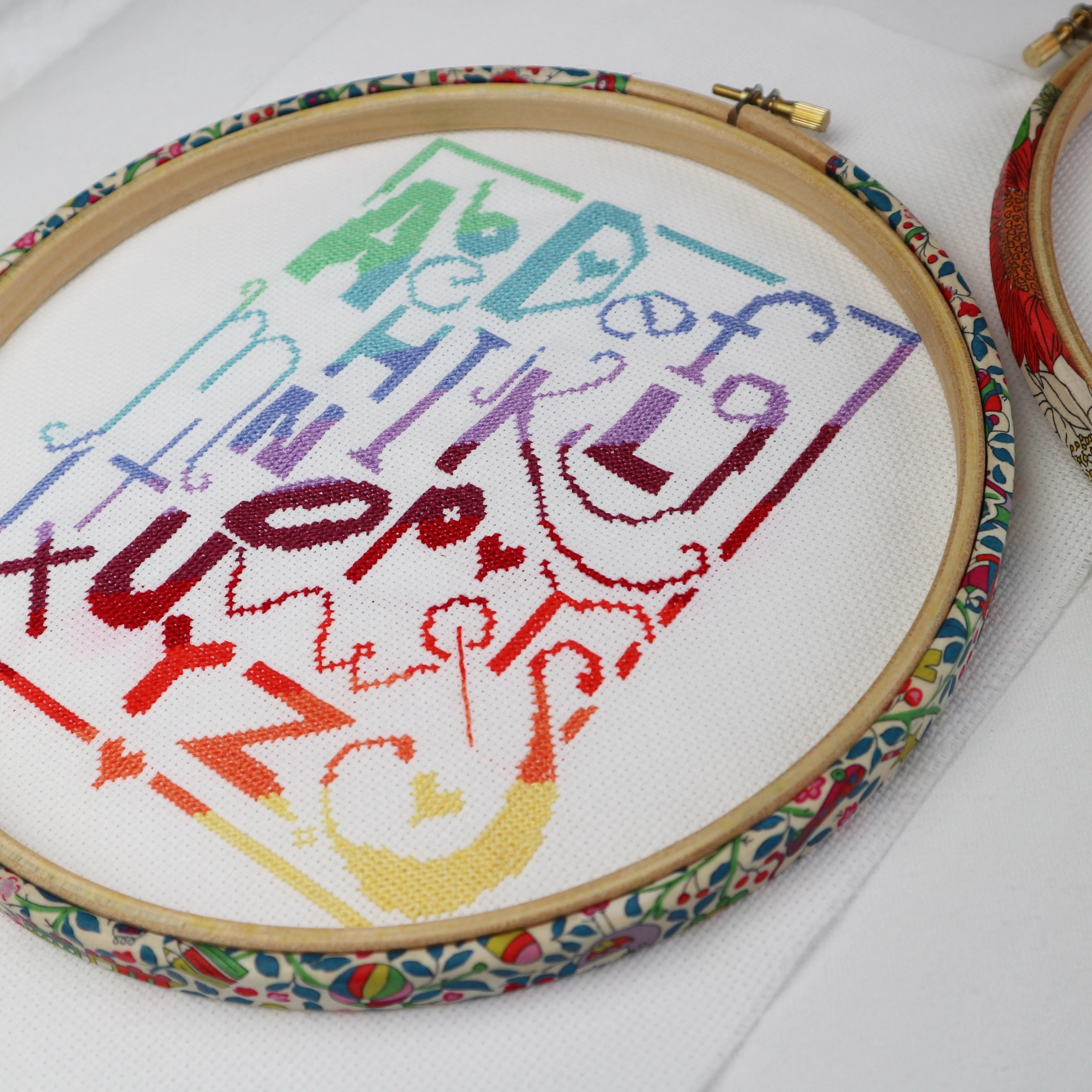 Rainbow Alphabet Sampler Cross Stitch Kit - Image 10