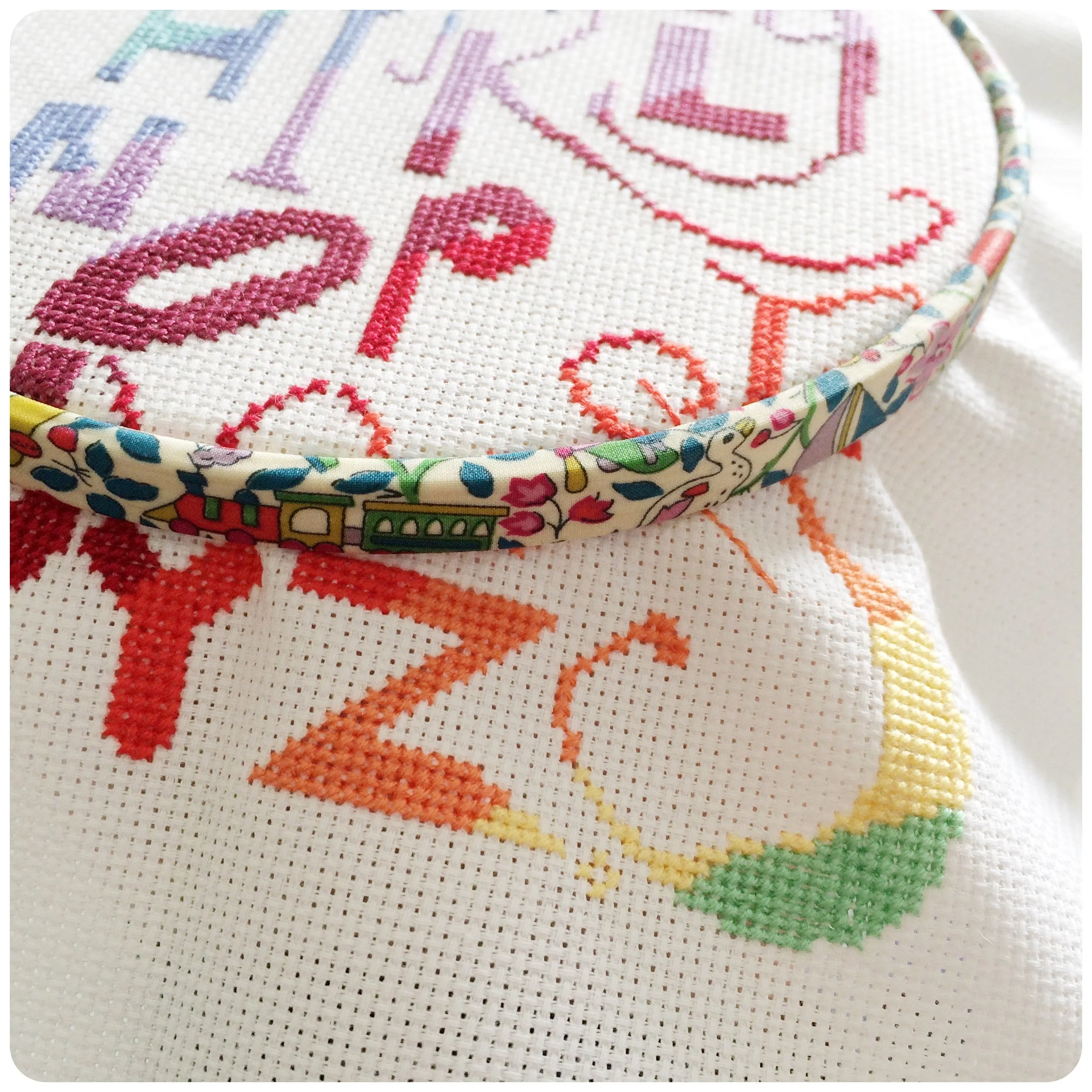Rainbow Alphabet Sampler Cross Stitch Kit - Image 7